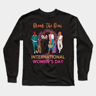 break the bias international womens day 2024 Long Sleeve T-Shirt